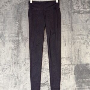 Athleta Leggings Womens XS Black Animal Print Yoga Pants Activewear Stretch SP17